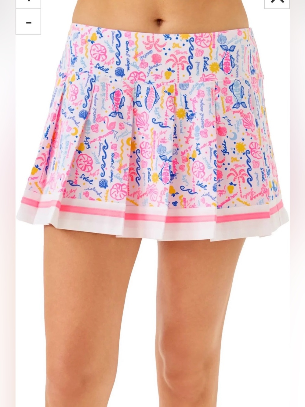 NWT Lilly Pulitzer SZ 10 Luxletic Drewlyn Skort, Multi Summer Serenade GOLF TEN